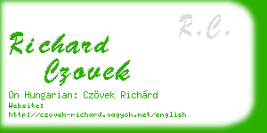 richard czovek business card