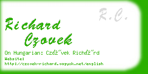 richard czovek business card